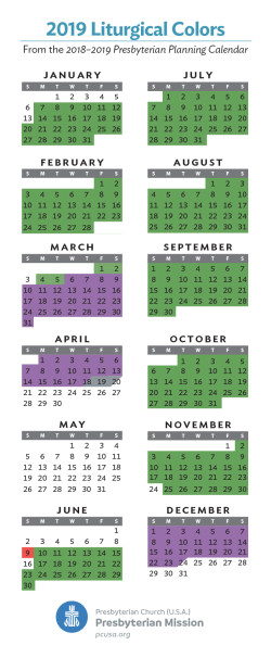 2019 Liturgical Colors | Presbytery of St. Augustine